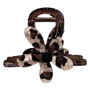 Molla per capelli con stampa leopardata fiore donna accessorio elegante molla