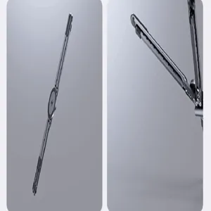 Aluminum magnetic laptop stand detail view, folding adjustable design for tablets and phones.
