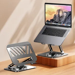 Alloy Steel Laptop Stand Desktop Multi Functional 360 Rotating Folding Cooling Riser For Notebook Tablet Office Home