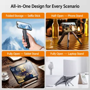 Magnetic aluminum alloy laptop stand multi-functional foldable desktop stand for phone tablet