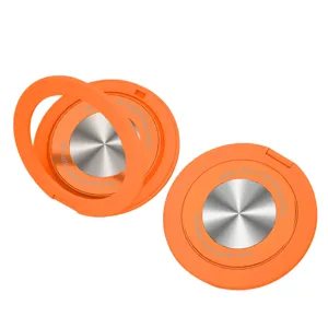 Tragbarer 360 Grad drehbarer klappbarer Tablet Handy Ring Ständer orange Halterung