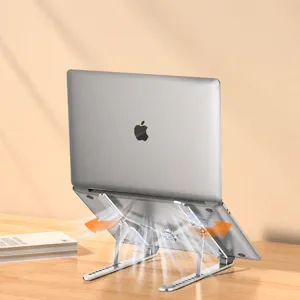 Supporto per laptop in alluminio portatile, rialzo ergonomico pieghevole di raffreddamento.