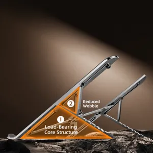 Verstellbarer Desktop Laptop Ständer klappbar tragbar Metall Kühlhalterung für Notebook