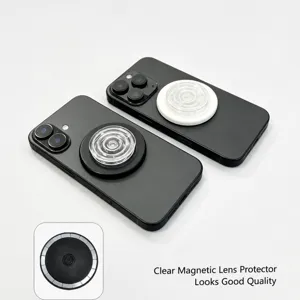MagSafe magnetic phone grip holder expandable folding stand with strong magnets white black