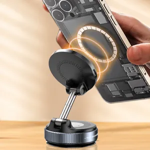 Supporto Telefono Auto Magnetico Aspirazione Sottovuoto Pieghevole Girevole Cruscotto Universale