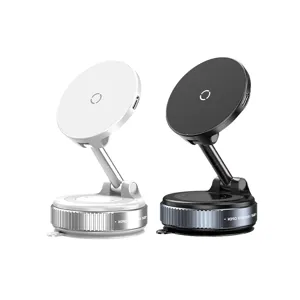 Supporto per telefono magnetico per auto di ricarica senza fili, supporto a ventosa sottovuoto.