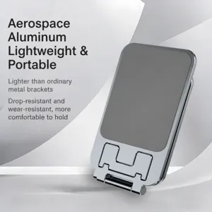 Supporto per Telefono da Scrivania Pieghevole Supporto per Telefono Portatile in Lega di Alluminio Regolabile per Telefono Cellulare e Tablet