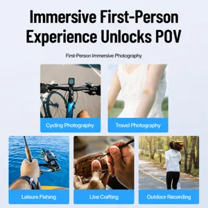 Magnetic neck phone mount for travel cycling first-person POV video shooting anti-shake universal