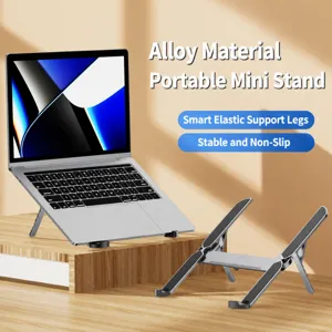 Tragbarer Faltbarer Laptopständer Aluminiumlegierung Desktop Kühlung Halter Verstellbare Ergonomische Halterung Für Notebook Tablet