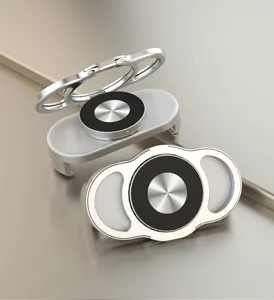 Klappbarer doppelter Ring Handyständer tragbare magnetische Metallhalterung für Live-Streaming