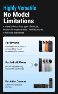 Magnetische Handy Nackenhalterung Kompatibel Mit iPhone Android Und Action Kameras Live