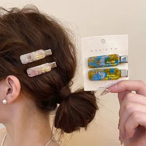 Akryl Haarklammern Set stilvolle Entenschnabel Klammern fur Damen Haaraccessoires