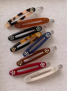 Set di fermagli per capelli con strass, forcine acriliche dolci per decorare la frangia.