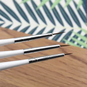 Fine detail paint brush set for clay doll eyes miniature painting white handle art tools