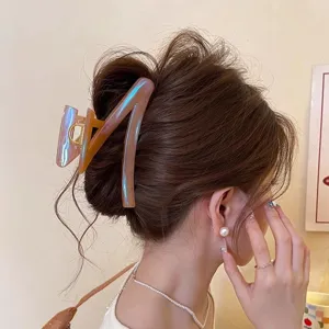 Pince à cheveux unique en forme de Z pour femmes, grande pince élégante pour chignon.