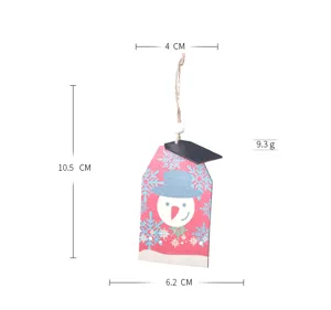 Christmas wooden hanging tag snowman decor festival tree ornament gift pendant wood sign item