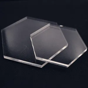 Sechseckige Acryl Ton Pressplatte Detailansicht, transparente Platte für Polymer Ton.