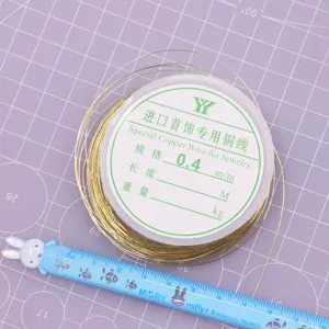 Goldener Kupferdraht 0.4mm für Schmuckherstellung DIY Puppenskelett Dekoration feine Details