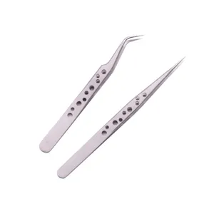 Precision craft tweezers set with curved and straight tips for clay and DIY miniature projects.