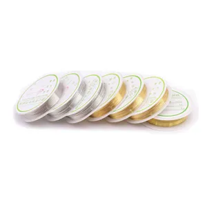 Gold und Silber Schmuckdraht Spulen für DIY Handwerk, Perlen und handgemachte Accessoires.