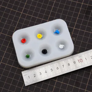 Silicone Palette For Clay Doll Painting Miniature Coloring Soft Pottery Tools Mixing Tray Easy To Clean Craft Art Supplies