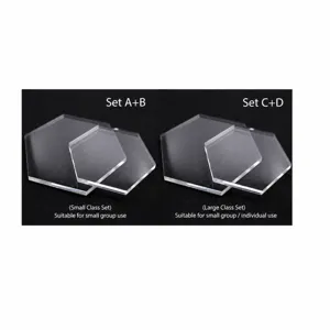 Transparentes Acryl Sechseck Schlamm Pressbrett Set für super leichte Ton Bastelwerkzeuge