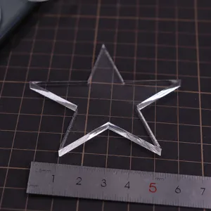 Base de estrella de acrilico transparente para exhibicion de figuras y artesania.