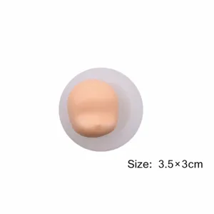 Silikon Gesichtsform Detailansicht für Fimo Puppenbau, präzise Nasen- und Gesichtsmerkmale.