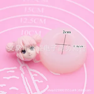 Silicone face mold set for ultra-light clay, miniature anime face crafting tool.