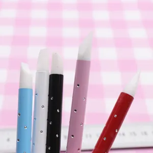 Silicone clay sculpting pens detail shot, soft rubber tips for smoothing pottery and crafts.