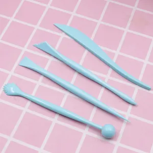 Set van Plastic Klei Sculptuurtools Doe-Het-Zelf Keramiek Boetseren Embossing Ambachtelijke Uitrusting Voor Kinderen Projecten