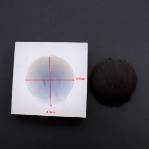 Silicone hair mold for ultra-light clay DIY craft, detailed view showing dimensions.