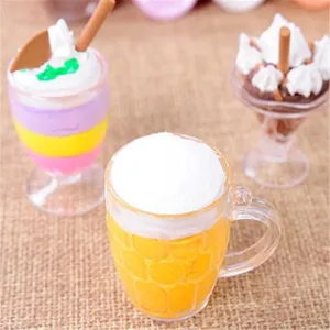 Miniatur Harz Lebensmittelei DIY transparente Tasse Eisbecher Bierkrug Mikro Landschaft