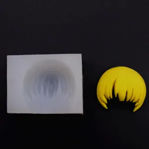 Silicone mold for DIY ultra-light clay Q-version anime hair craft handmade tool.