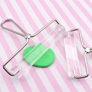 Rodillo de Arcilla de Acrílico Transparente Con Mango de Acero Inoxidable Para Escultura Herramienta DIY