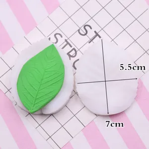 Leaf silicone mold for fondant cake decorating, plant leaf vein texture craft tool 5.5x7cm