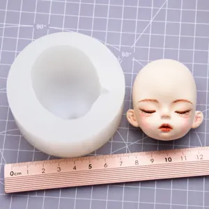 8 Inch BJD Clay Doll Face Mold Silicone DIY Fondant Craft Tool Cute Anime Resin Mold