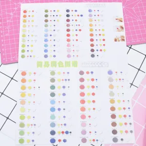 Polymer clay color mixing guide chart instruction card for ultra light clay craft DIY design tools.