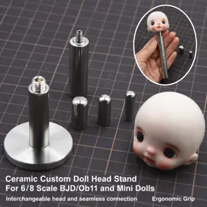 Kit de support en métal pour la fabrication de têtes de poupée en argile, cuisson.
