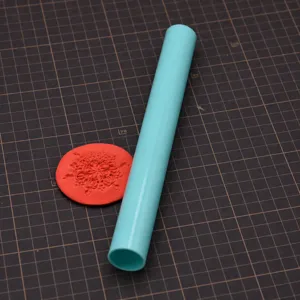 Rouleau à Pâtisserie en Plastique pour Argile Vert Menthe Bâton de Modelage Creux Outil de Bricolage DIY pour Poterie Molle Argile Séchée à l'Air