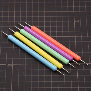 Set of 5 double-ended dotting tools and stylus pens for nail art and clay sculpting crafts.