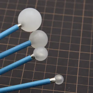 Polymeer klei bal stylus gereedschapset met blauwe handgreep anti-aanbak hars gereedschap
