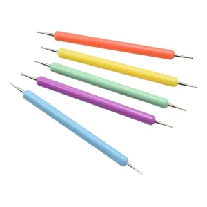 5pcs Nail Art Dotting Pens Polymer Clay Sculpting Tools Double Ended Stylus Tool Set
