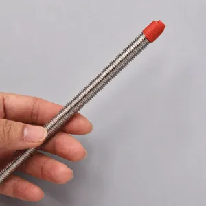 Stainless steel hair texture rod clay roller tool with protective cap 16.5x1cm