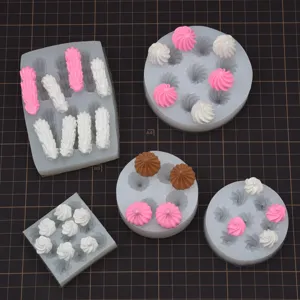 DIY Miniature Dessert Cake Silicone Mold Cute Ice Cream Cone Chocolate Fondant Mold For Resin Clay Craft Making Tool