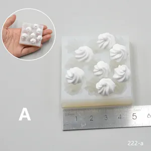 Miniature cream silicone mold for DIY craft, resin clay dessert making tool use.