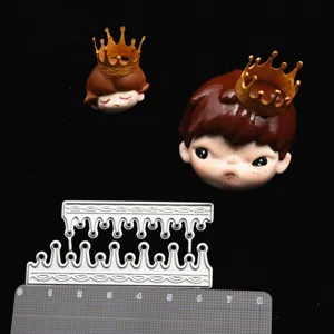 Carbon Steel Crown Cutting Die Resin Doll Head Crown Mold DIY Craft Embossing Stencil For Clay Craft Scrapbooking