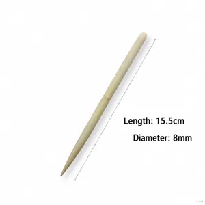 Wooden clay smoothing tool, 15.5cm length 8mm diameter pottery DIY stick for crafting.