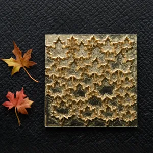 Miniature maple leaf brass embossing mold, metal cutting die for DIY clay and resin crafts.