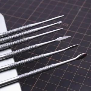 Edelstahl Ton Skulptur Werkzeuge Set 6 Stk. Töpferei Schnitzerei Nadeln für DIY Handwerk.